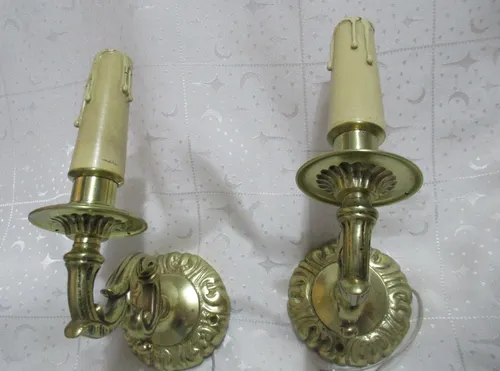 comprar Antg 2 Apliques Pared Bronce C\u002F Velones 1 Luz 13706