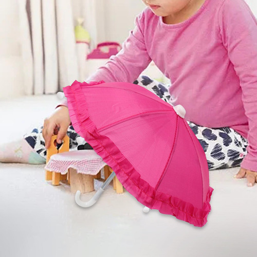 En Miniatura Para Casa De Muñecas, Y Lluvioso, Rosa