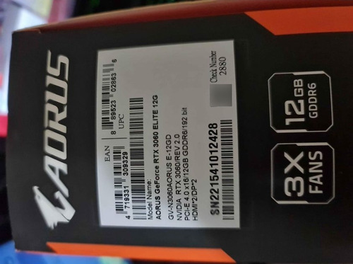 Rtx 3060 Aorus Elite (Usado)