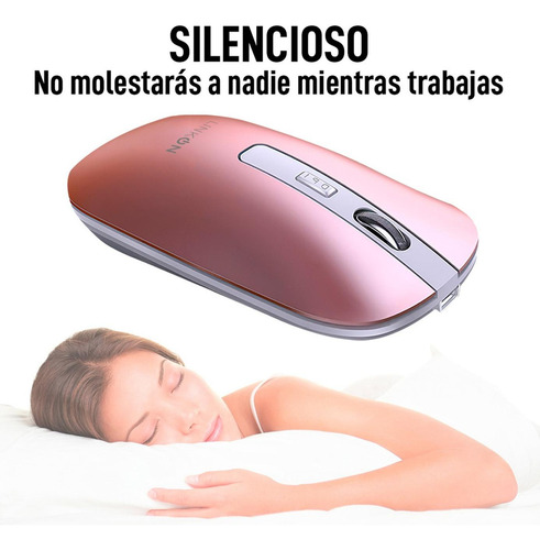 Imagen 6 de 9 de Mouse Inalambrico Dual Bluetooth Usb Recargable Para Mac Win