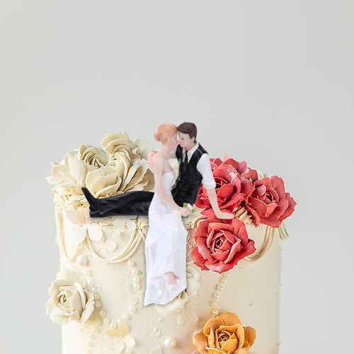 Adornos De Pastel De Boda Escena En Miniatura Personas