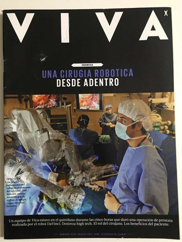 Revista Viva # 2150 16/07/2017 Cirugía Robótica (Usado)