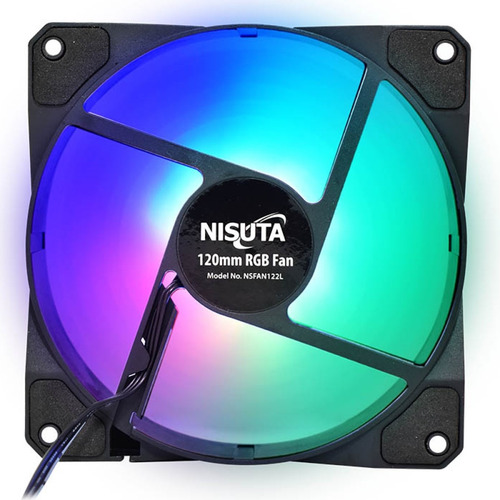 Kit 2 Cooler Fan Led Rgb 120mm Conector Molex 4 Pines Nisuta