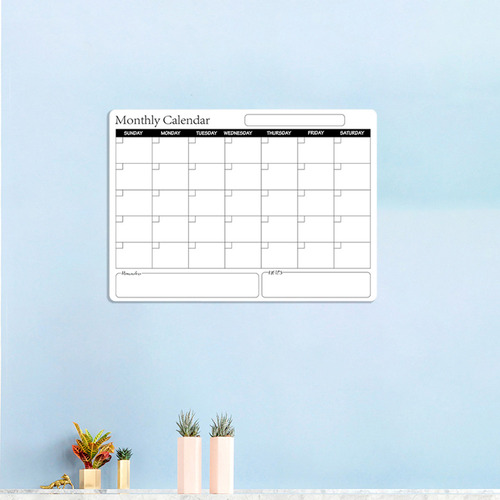 Calendario De Nevera Con Pizarra Magnética Regrabable