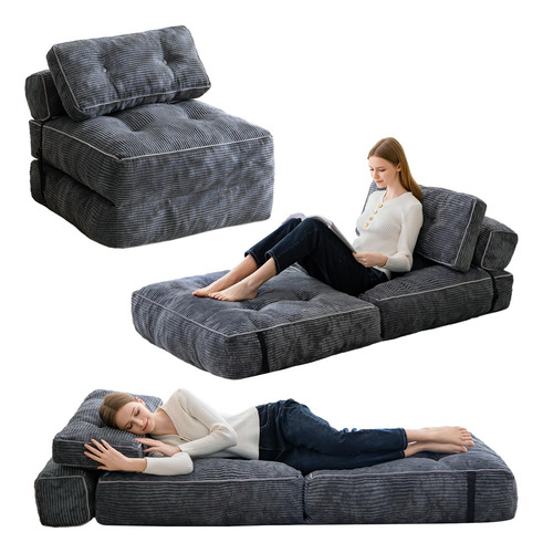 Higogogo Sofá Cama Plegable Silla Convertible Con Almohada