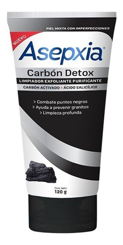 Asepxia Carbon Detox Gel Exfoliante 120g