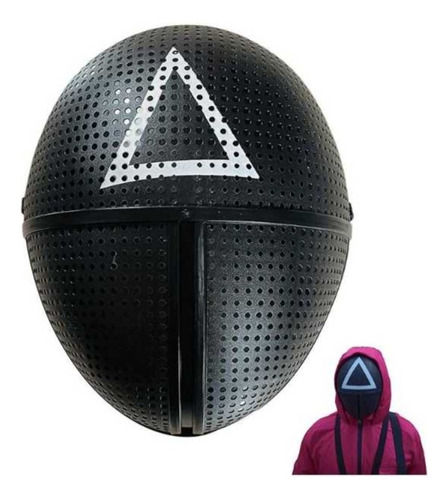 Máscara Juego Calamar Triangulo Negro Triángulo