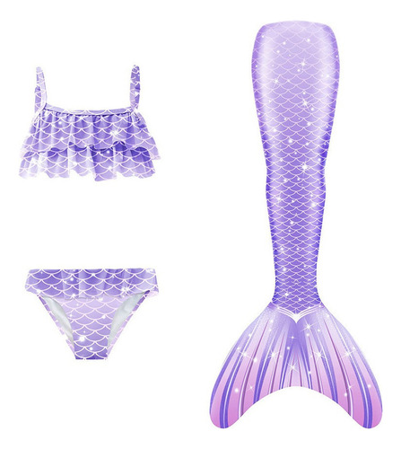 Conjunto De Bikini Y Traje De Baño Pa Mermaid Tails