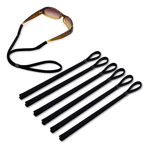 Glasses Strap Great Value 6 Pack Black,soft Glasses Lanya...
