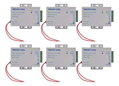 6 X Sistema De Acceso A Puerta K80 Control De Fuente De Alim