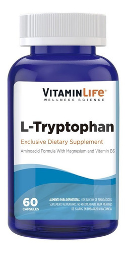 Aminoácido / L-tryptofano 60 Cápsulas / Vitamin Life 