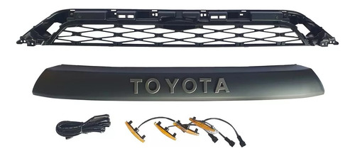 Kit Grill Parrilla Trd Con Luces Ambar Toyota 4runner  2014+