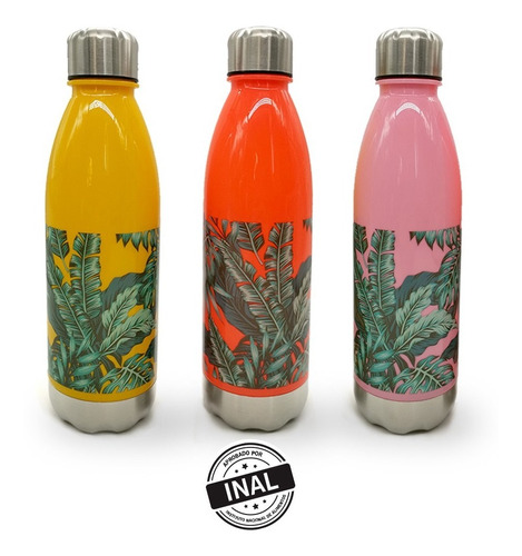 Imagen 1 de 10 de Botella Estampada Plastico Y Acero Skora 700ml Tapa Rosca