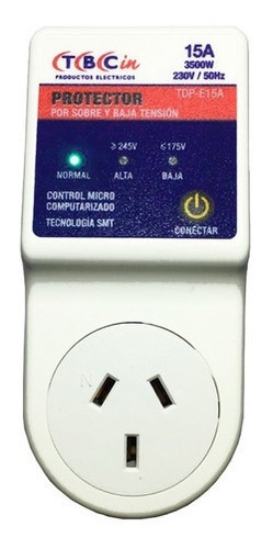 Imagen 2 de 2 de Protector De Tension Alta Baja 3500w Aire Heladera Tv Tbcin