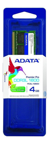 Memoria Ram Premier Color Verde 4gb 1 Adata Adds1600w4g11-s