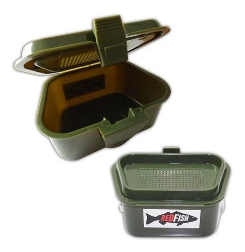 Estuche Caja Porta Carnada Lombricera Redfish 