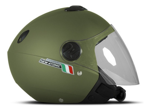 Capacete Aberto Pro Tork New Atomic Elite Viseira Solar Fumê Tamanho Do Capacete 56 Cor Verde Militar