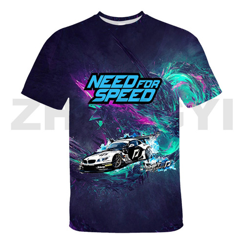 Playera De Manga Corta Con Estampado Need For Speed De Nfs