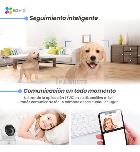 Kit 2 Cámaras Seguridad Ip Ezviz Wifi Domo Motorizada + 64gb