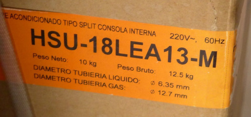 Imagen 4 de 4 de Aire Acondicionado Silencioso Split Hayer Hsu-18lea13-m