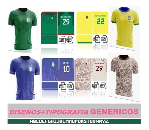 Vectores Plantilla Sublimar Camiseta Futbol Tipografia