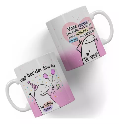 Caneca Flork Meme Hep bardei tiu iu Aniversário