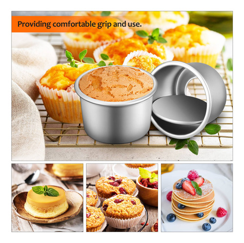 Moldes Para Tartas Pequeños, Antiadherentes, 4 Unidades, Con
