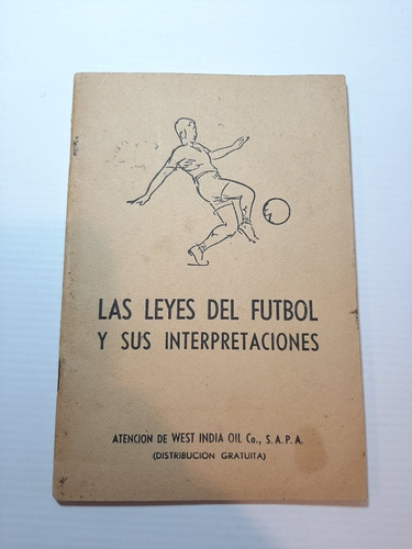 Antiguo Libro Reglamento Futbol Esso Publicidad Ro 1394