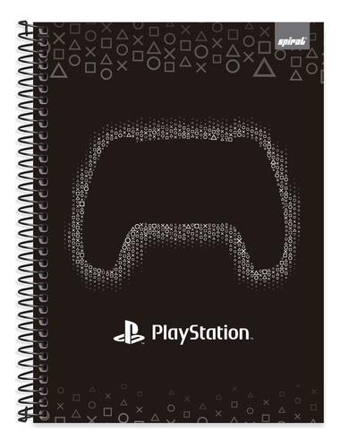 Caderno Universitário Capa Dura 1x1 80 Folhas Playstation