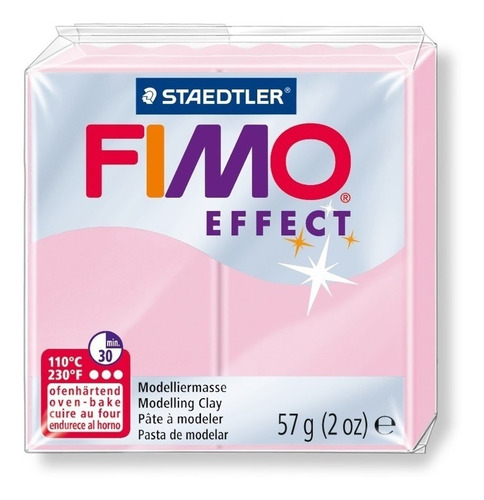 Massa Pvc Polymer Clay Fimo Pastel Staedtler 57g Rosa Claro