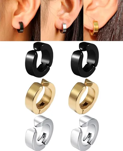 El Par Aretes Magnéticos Iman 10mm Acero Inoxidable Unisex