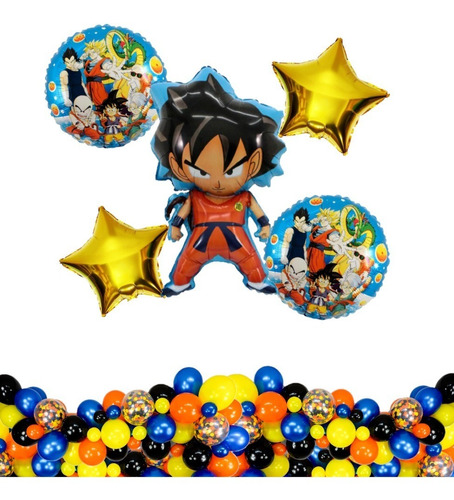 Globos Goku Dragon Ball Z De 5 Piezas 