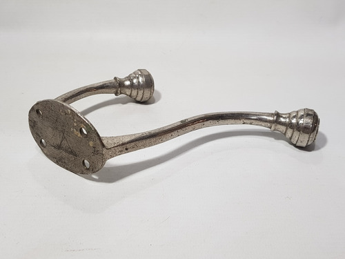 Imagen 4 de 8 de Antigua Percha De Baño Inglesa Bronce Niquelado Mag 59227