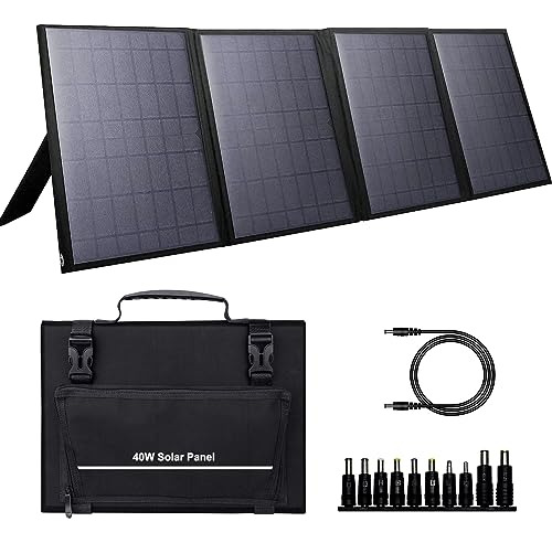 Panel Solar Portátil De 40 W, Cargador Solar Plegable Para G