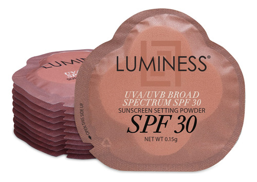 Luminess Paquetes De Polvo Fijador De Proteccion Solar, Spf 