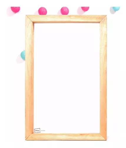 Pizarra Magnética Blanca. Didáctica . Porta Imanes 40 X 60