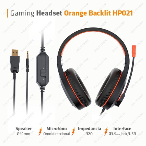 Imagen 2 de 6 de Auriculares Gamer Headset Luz Led Microfono Meetion Mt-hp021