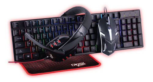 Combo Gamer Teclado Mouse Y Pad Retroiluminado Pc Play4