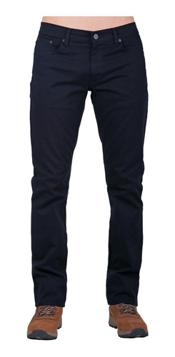 Pantalon Oggi Jeans Hombre Azul Gabardina Stretch Vaxter