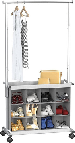 Perchero Simplehouseware Con Organizador De 16 Zapatos, Gri