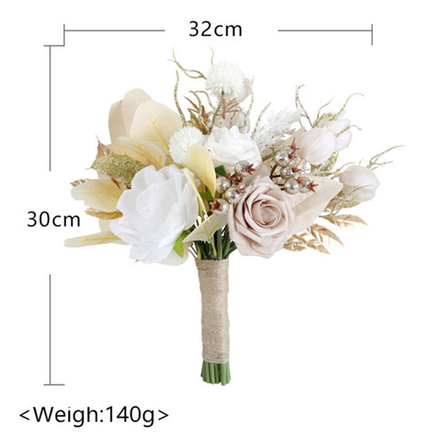 Ramo De Boda Flores Artificiales Flores De Seda, Ramo De