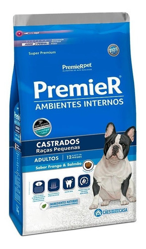 Ração Premier Ambientes Internos Cães Castrados 2,5kg