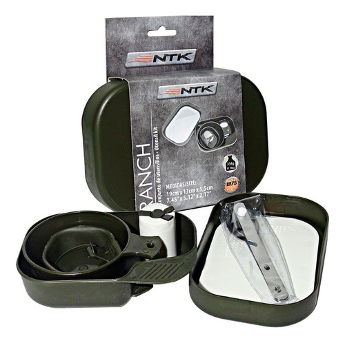 Conjunto Pratos Talheres Kit Ranch Ntk Sobrevivência Camping