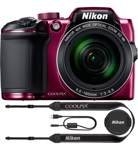 Nikon Coolpix B500 Cámara Digital Con Zoom Óptico De 16 M. Color Ciruela