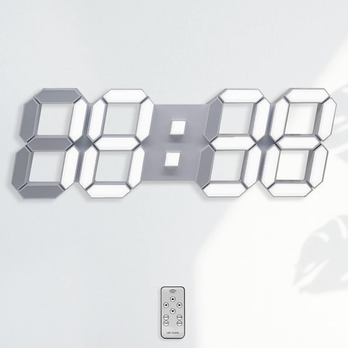 Kosumosu Reloj De Pared Digital 3d De 15 Pulgadas, Reloj Des
