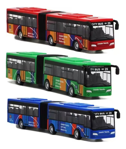 Autobus A Escala 1:64 Die Cast Turístico Metrobus City Bus Rojo