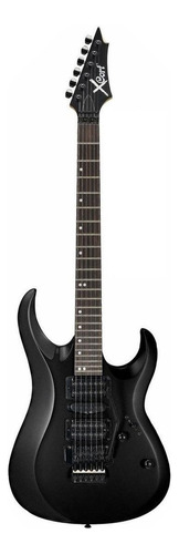 Guitarra elétrica Cort X Series X6 de  tília black com diapasão de pau-rosa