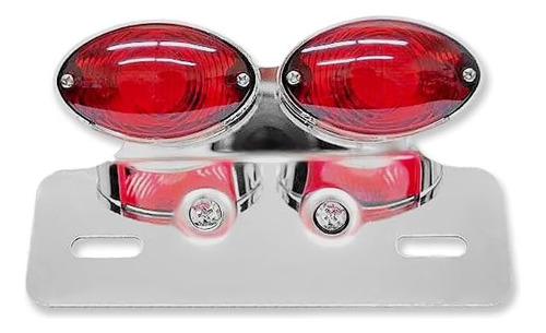 Mt374-cdrojo Cromo Rojo Universal Ojo De Gato Personalizado 