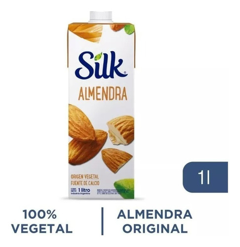 Bebida De Almendras Original Silk 1 Litro Pack X 12 Unidades