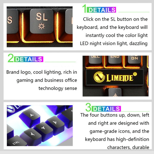 Set De Teclado Y Ratón Limeide Gtx300 1600dpi